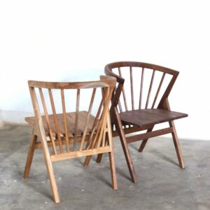 Vintage Wooden Chair, Brown Accent Chair