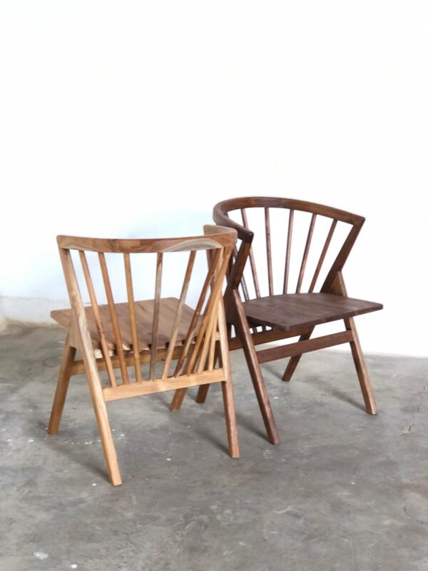 Vintage Wooden Chair, Brown Accent Chair