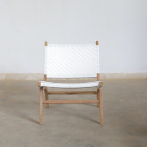 White Synthetic Rattan Chair